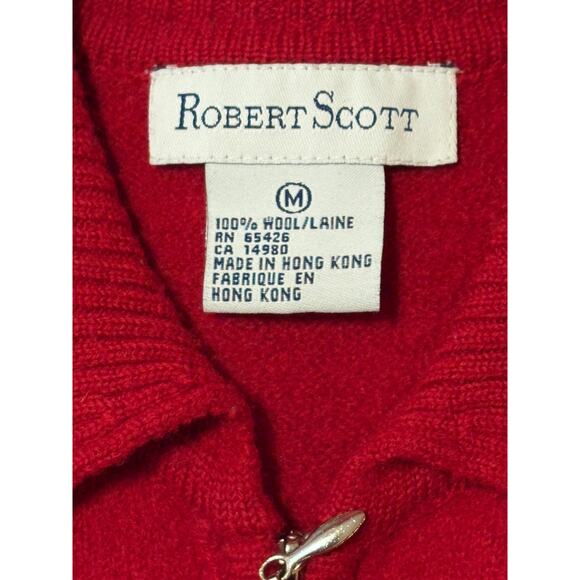 Robert Scott 100% Wool Sweater Vest Women’s Medium VTG Holiday Button Up EUC - Picture 5 of 8